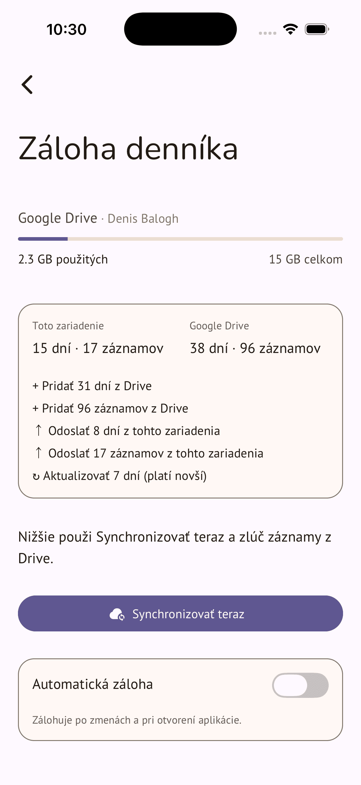 Zálohuj. Stále u teba.