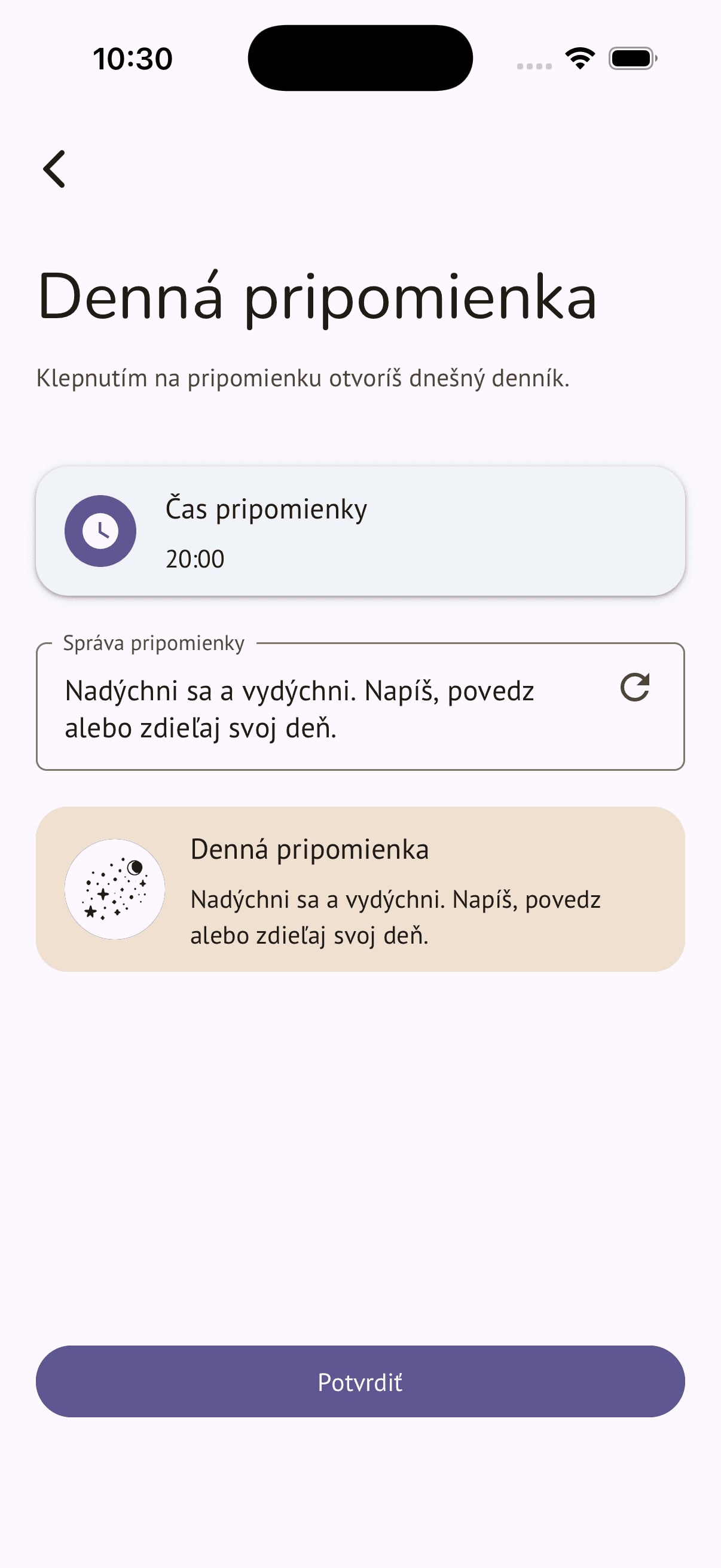 Jemné pripomenutie.